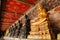 Golden Buddha images from Wat Suthat Thepwararam, Beautiful temple architecture , Bangkok, Thailand