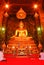 Golden Buddha images from Wat Suthat Thepwararam, Beautiful temple architecture , Bangkok, Thailand