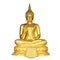 Golden Buddha isolated on white