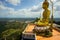 Golden Buddha monument in Krabi. Tiger temple