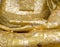 Golden buddha\'s hand statue