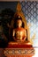 Golden Buddha Statue in the Attitude of Meditation in Chiang Mai, Thailand