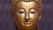 Golden Buddha statue close up