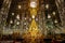 Golden Buddha statue in Crystal house, Temple in Uthai-Thani Thailand