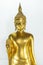 Golden Buddha Statue . god of india belief in religion . thai antique culture object .