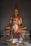 he Golden Buddha Statue in meditative posture and the Statue of Phra Mae Thorani goddess