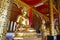 Golden buddha statue in monastery in thailand