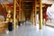 Golden buddha statue in monastery in thailand