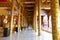 Golden buddha statue in monastery in thailand