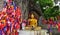 Golden Buddha statue at mountain khao tabaek