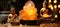 Golden Buddha Statue Next to a Himalayan Salt Lamp