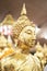 The golden Buddha statue.View of buddha statue in Thailand.Close up hand of statue Buddha.buddhism concept