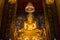 Golden Buddha in Wat Bowonniwet Vihara Temple.