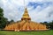 Golden Buddhism pagoda 500 yod at Wat pa sawang boon temple, Thai