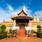 Golden buddhist pagoda of Phra That Luang Temple. Vientiane, Laos