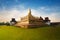 Golden buddhist pagoda of Phra That Luang Temple. Vientiane, Laos