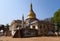 Golden Buddhist Temple With Tree in Bagan, Myanmar