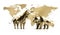 Golden Bull and bear - concept stock market