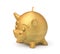 Golden bull beeswax candle