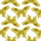 Golden Butterfly Seamless Pattern