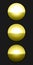 Golden buttons template for website design