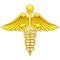 Golden caduceus