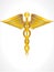 Golden caduceus sign