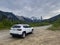 Golden, Canada June 2022: Wild Canadian Road: Thrilling adventure amidst breathtaking landscapes in Canadian Rockies