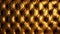 Golden capitone checkered soft fabric textile, generative AI.