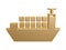 Golden cargo ship