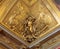 Golden ceiling Royal Chateau at the Palace of Versailles near Paris