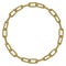 Golden chain links circle