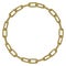 Golden chain links circle