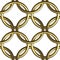 Golden chain mail ring mesh seamless pattern