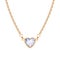 Golden chain necklace with heart diamond pendant