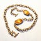 Golden Chain Necklace By Otto Ipler - Retro Charm Watercolor Still Life