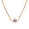 Golden chain necklace with pearl