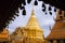 Golden chedi stupa and umbrella in Wat Phra That Doi Suthep temple