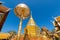 Golden chedi stupa and umbrella in Wat Phra That Doi Suthep temple