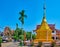 The golden chedi of Wat Dap Phai, Chiang Mai, Thailand