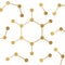 Golden chemical molecule backrgound