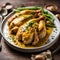 Golden Chicken With Mustard and Shallots