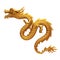 Golden Chinese dragon side