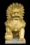 Golden chinese sculpture of the lion