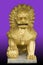 Golden chinese sculpture of the lion