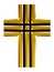 Golden christian cross