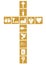 Golden Christian cross