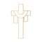 Golden christian cross and cloth, Crucifixion of Jesus Christ, Good Friday concept