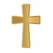 Golden christian cross icon