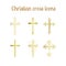 Golden christian cross set